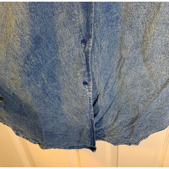 Vintage Midnight Run Women's Chambray Dress Plus Size 2X 22W NEW 100% Cotton - Picture 4 of 10